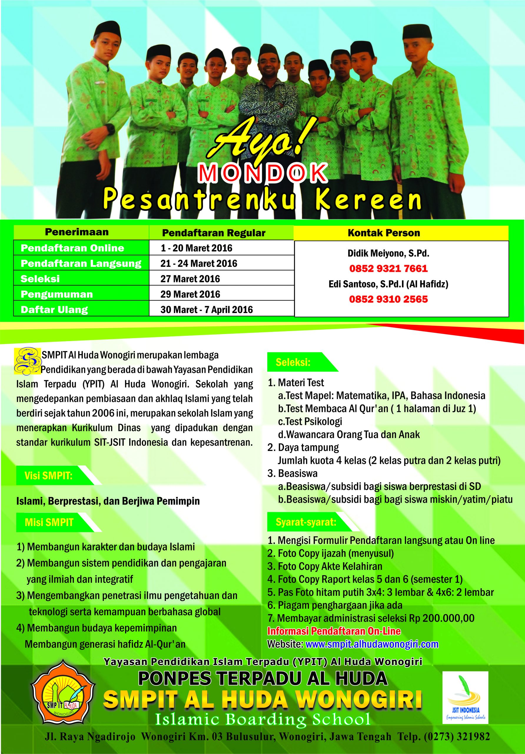 Pendaftaran REGULER peserta didik baru thn pelajaran 2016-2017