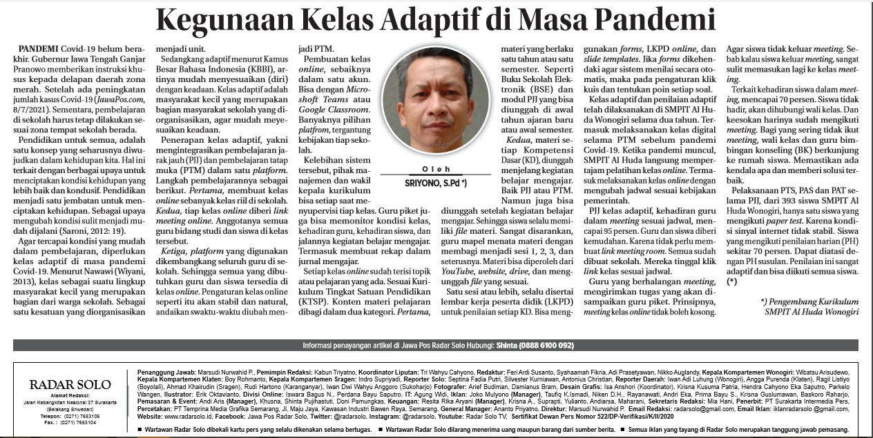 Kegunaan Kelas Adaptif di Masa Pandemi