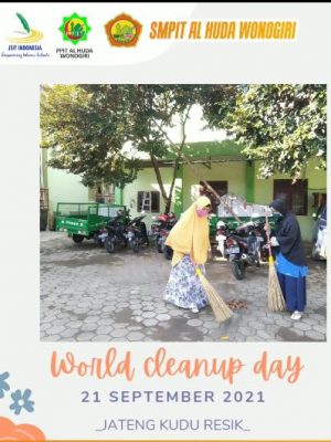 World Cleanup Day di lingkungan SMPIT-PPIT AL HUDA WONOGIRI.